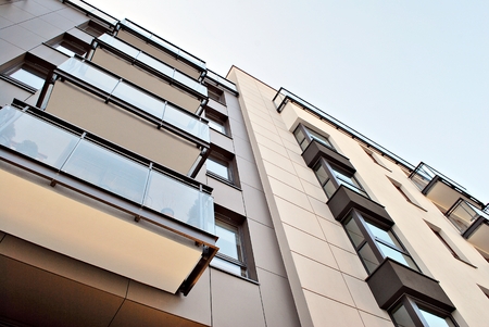 Modern apartment building exterior