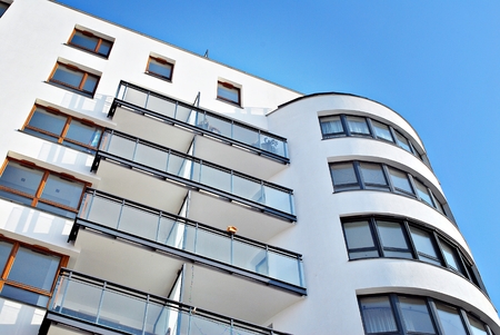 Modern apartment building exterior