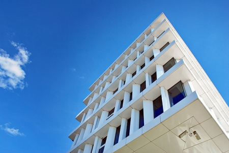 Modern building. Modern office building with facade of glass