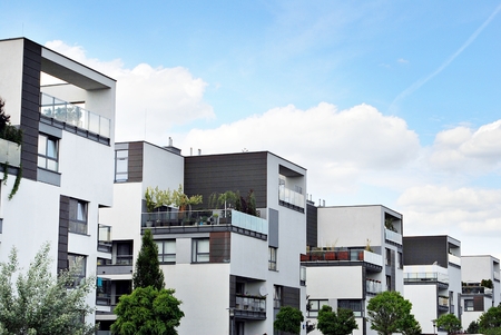 Modern apartment buildings exteriorsのeditorial素材