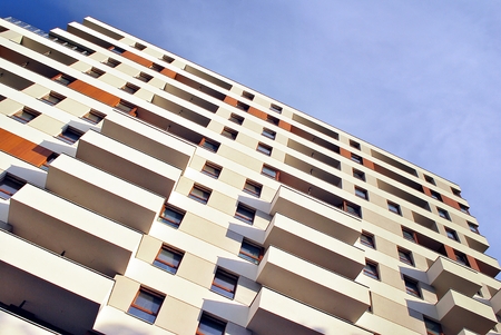 Modern apartment buildings exteriors