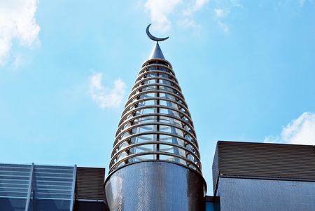 Warsaw, Poland. June 27, 2017. Center of Muslim Culture in Warsaw - located at al. Heroes of Wrze?nia 23 in Warsaw Ochota seat of the League of Muslims of Polandのeditorial素材