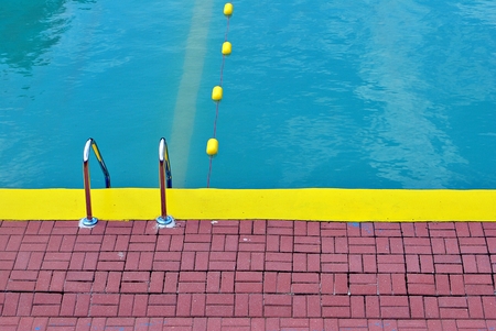 Blue ripped water in swimming pool