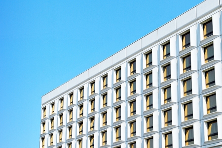 Modern office building. Architectural details of modern building
