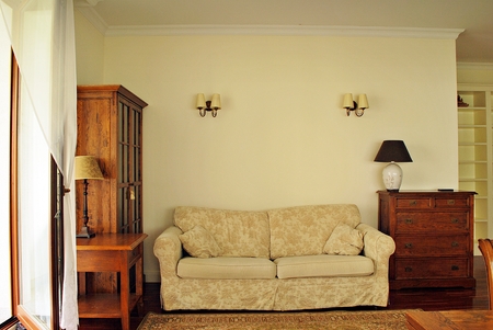 Warsaw, Poland. 22 July 2017. Interior of the apartment in Wilanow.のeditorial素材