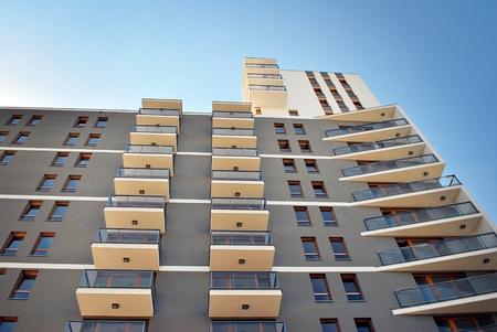 Modern apartment building exterior