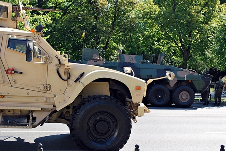 Warsaw, Poland.15 August 2017. Military parade in Warsaw on the occasion of the Polish Army Day.のeditorial素材
