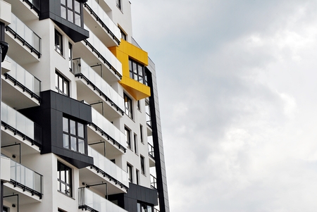 Modern, Luxury Apartment Buildingの写真素材