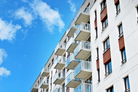 Modern, Luxury Apartment Buildingのeditorial素材