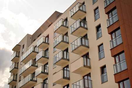 Modern, Luxury Apartment Buildingのeditorial素材