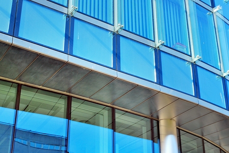 glass architecture of modern building