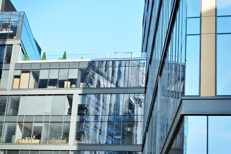 glass architecture of modern building