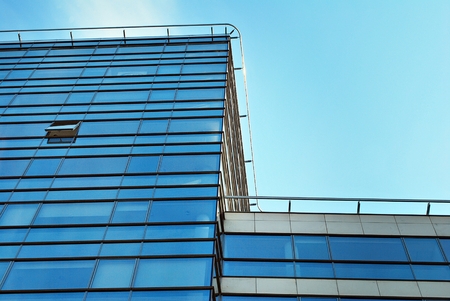 glass architecture of modern buildingの写真素材