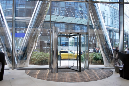 Warsaw.Poland.16 September 2017. Warsaw Spire. Modern office building.Warsaw Spire is a perfect meeting spot for business and leisure. A modern landmark and a powerful symbol of Warsaw's energy.のeditorial素材