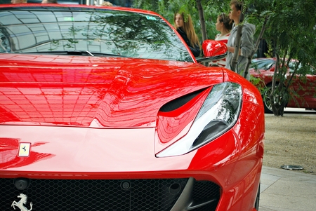 Warsaw, Poland.16 September 2017. Coffee and Cars - DaftCafe show meeting in Warsaw Spire skyscraper on European Square.のeditorial素材