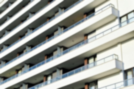 Abstract blur of modern apartment building.の写真素材