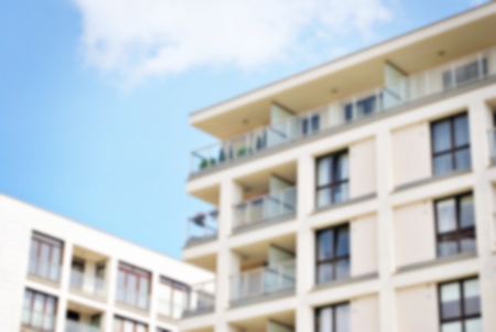 Abstract blur of modern apartment building.