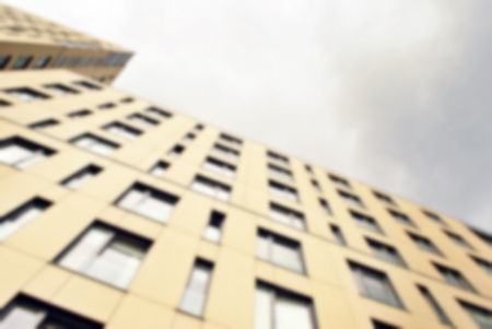 Abstract blur of modern apartment building.