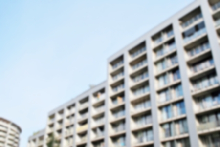 Abstract blur of modern apartment building.の写真素材