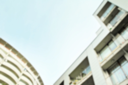 Abstract blur of modern apartment building.の写真素材