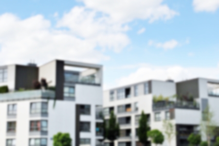 Abstract blur of modern apartment building.の写真素材