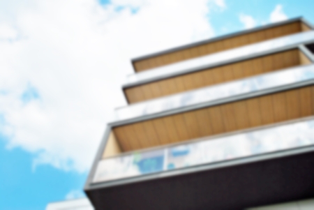 Abstract blur of modern apartment building.の写真素材
