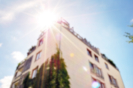 Abstract blur of modern apartment building.の写真素材