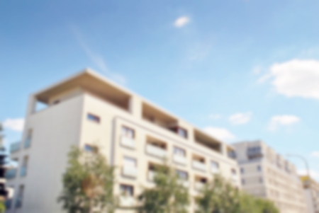 Abstract blur of modern apartment building.の写真素材
