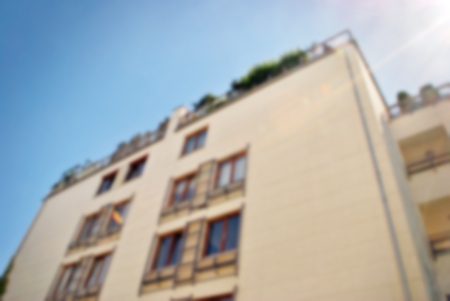 Abstract blur of modern apartment building.の写真素材
