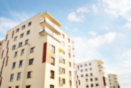 Abstract blur of modern apartment building.の写真素材