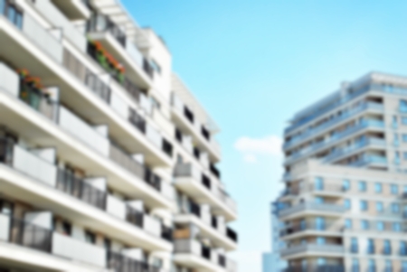 Abstract blur of modern apartment building.の写真素材