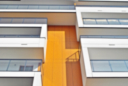 Abstract blur of modern apartment building.