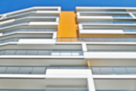 Abstract blur of modern apartment building.