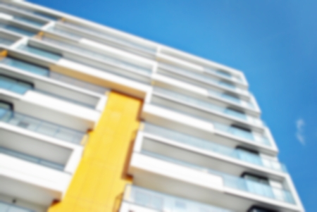 Abstract blur of modern apartment building.の写真素材