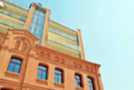 Abstract blur of modern apartment building.の写真素材