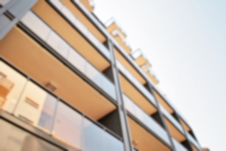 Abstract blur of modern apartment building.の写真素材