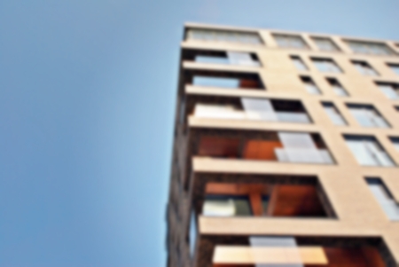Abstract blur of modern apartment building.の写真素材