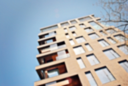 Abstract blur of modern apartment building.の写真素材
