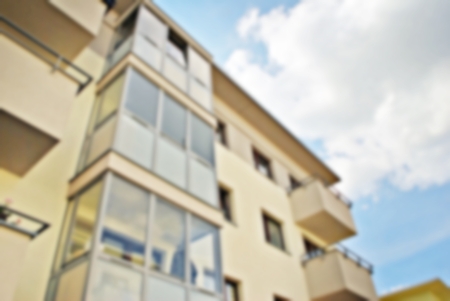 Abstract blur of modern apartment building.の写真素材