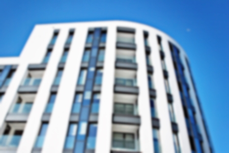 New apartment buildings blurred background
