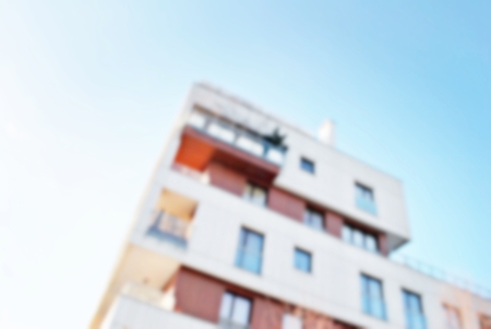 New apartment buildings blurred backgroundの写真素材