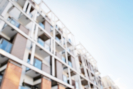 New apartment buildings blurred background