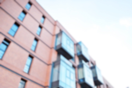New apartment buildings blurred backgroundの写真素材