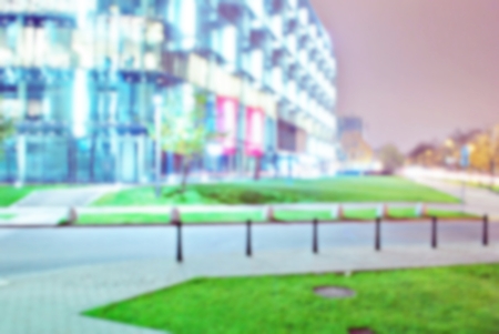 View of city night lights blurred bokeh background.の写真素材