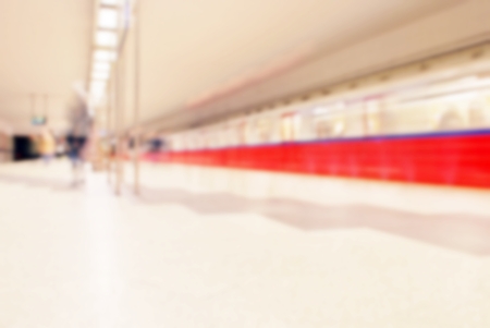 Blurry subway stationの写真素材