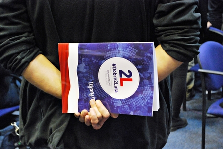 Warsaw, Poland. 14 November 2017.Press conference summarizing the two years of the party's governmentのeditorial素材