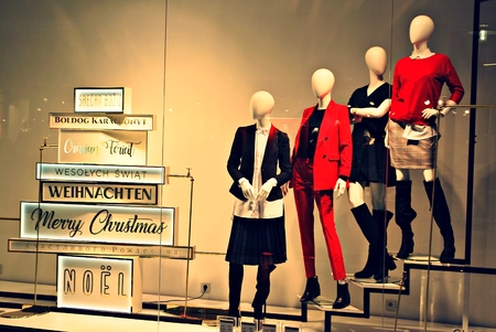 Christmas Decoration Background. Retro filter effect.