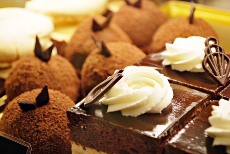 Cream Pie. Chocolate Sponge Cake filled with whipped cream.
