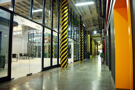 Post industrial building interior