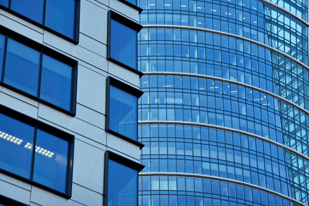 modern office building in city